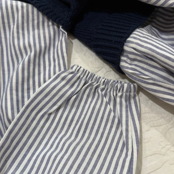 Free Assembly Navy and White Striped Kids Dress - Picture 5 of 5